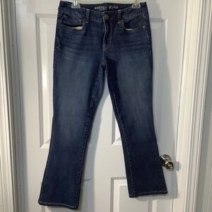 American eagle outfitters blue jeans skinny Kick Aeo denim  bootcut size 10 XL.